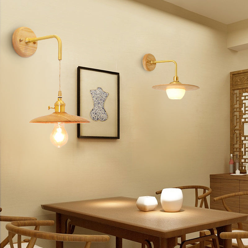 Applique murale en bois-Pendentif en bois-lampe murale vintage-luminaire Boho